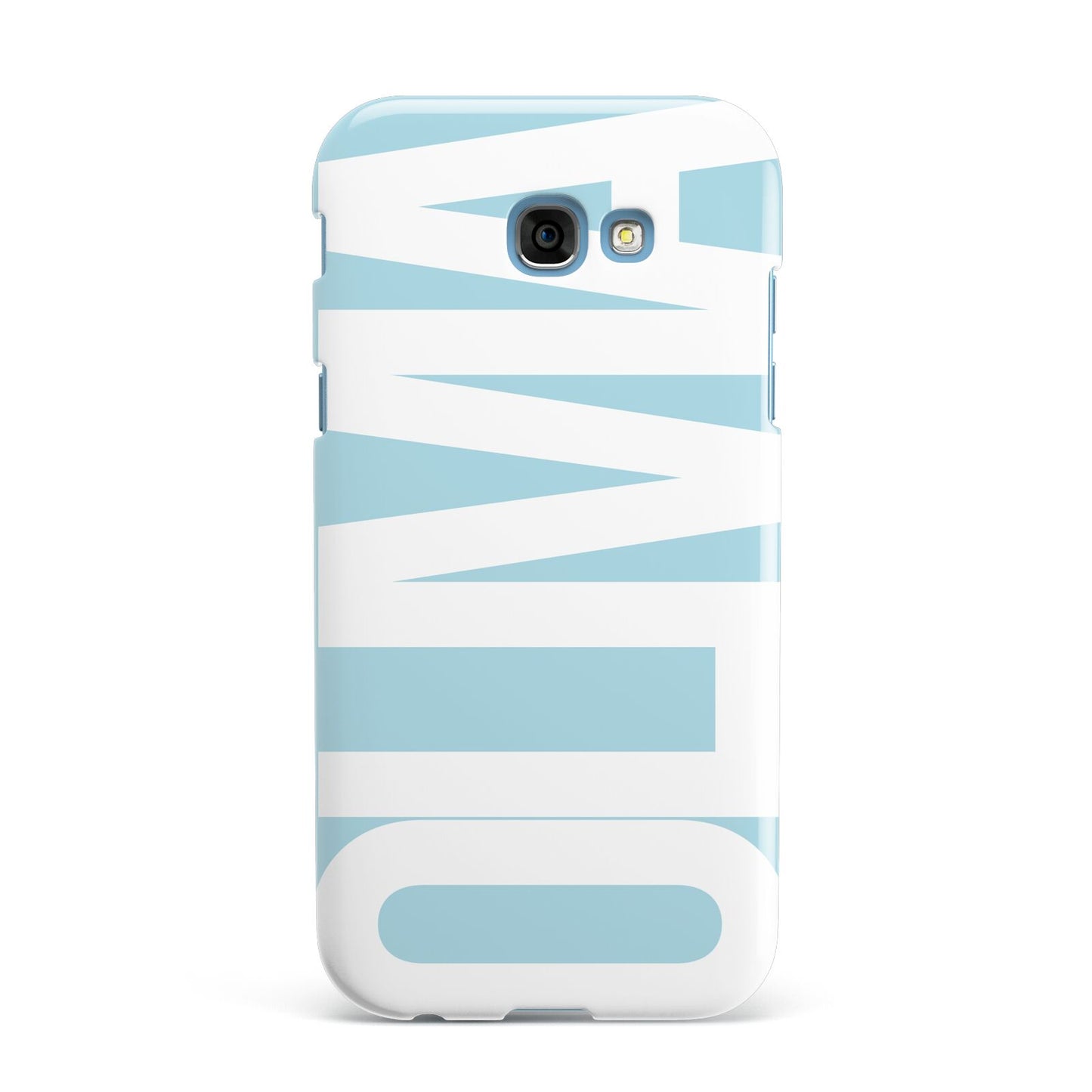 Light Blue with Bold White Name Samsung Galaxy A7 2017 Case