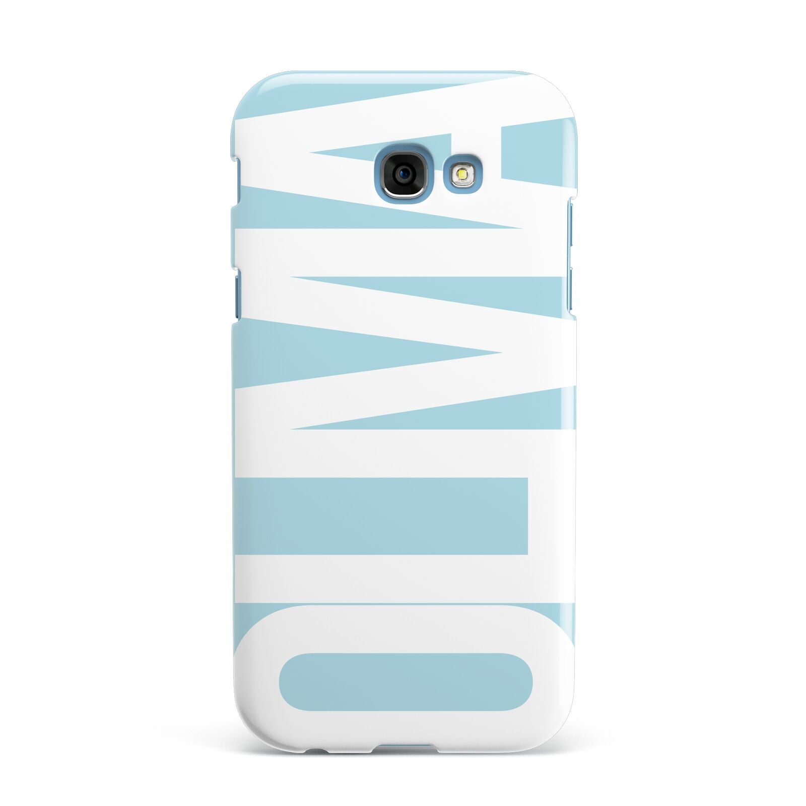 Light Blue with Bold White Name Samsung Galaxy A7 2017 Case
