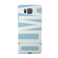 Light Blue with Bold White Name Samsung Galaxy Alpha Case
