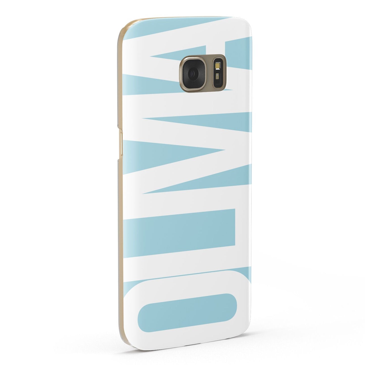 Light Blue with Bold White Name Samsung Galaxy Case Fourty Five Degrees