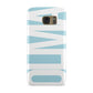 Light Blue with Bold White Name Samsung Galaxy Case