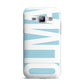 Light Blue with Bold White Name Samsung Galaxy J1 2015 Case