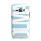 Light Blue with Bold White Name Samsung Galaxy J1 2016 Case