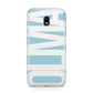 Light Blue with Bold White Name Samsung Galaxy J3 2017 Case