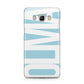 Light Blue with Bold White Name Samsung Galaxy J5 2016 Case