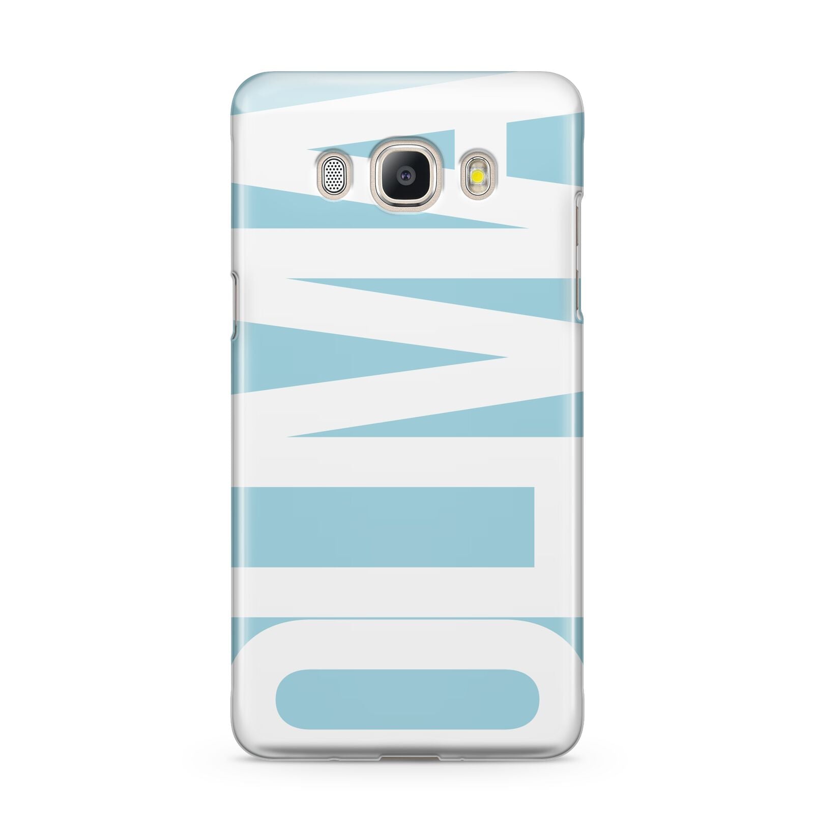 Light Blue with Bold White Name Samsung Galaxy J5 2016 Case