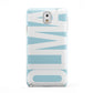 Light Blue with Bold White Name Samsung Galaxy Note 3 Case