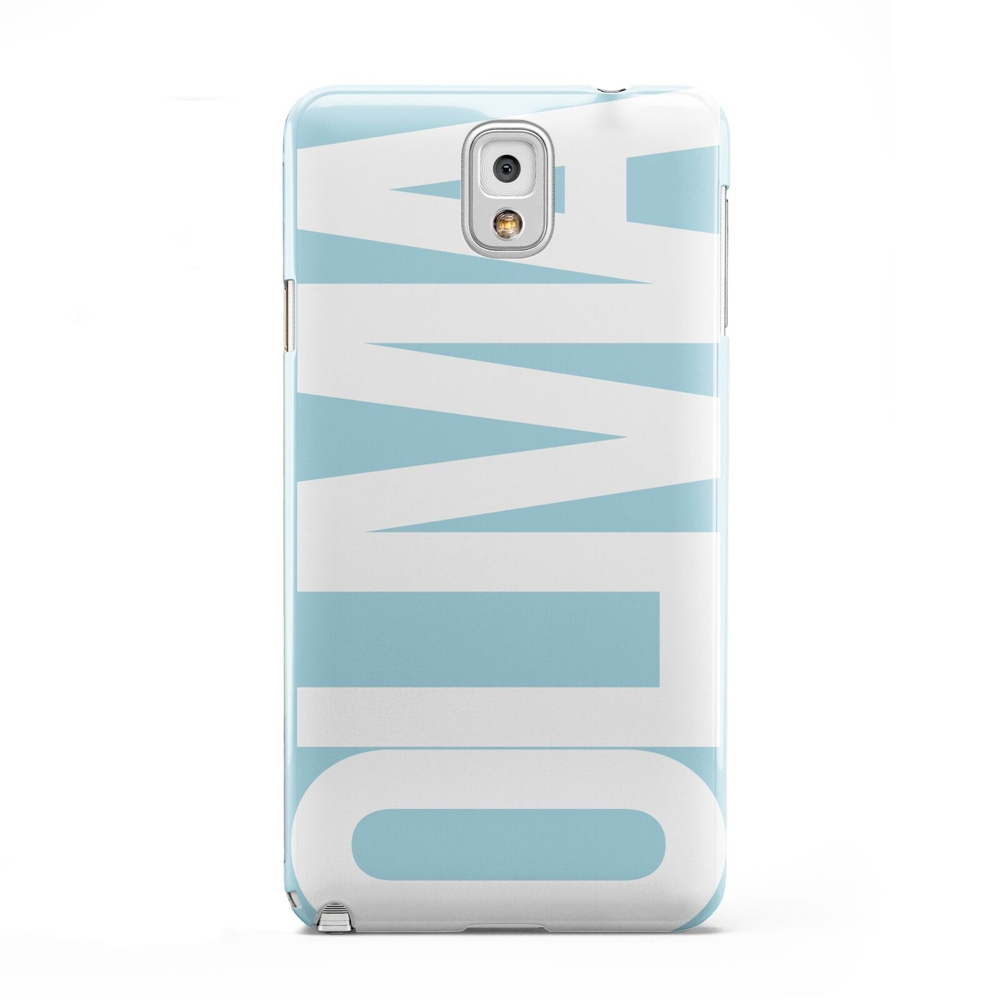 Light Blue with Bold White Name Samsung Galaxy Note 3 Case