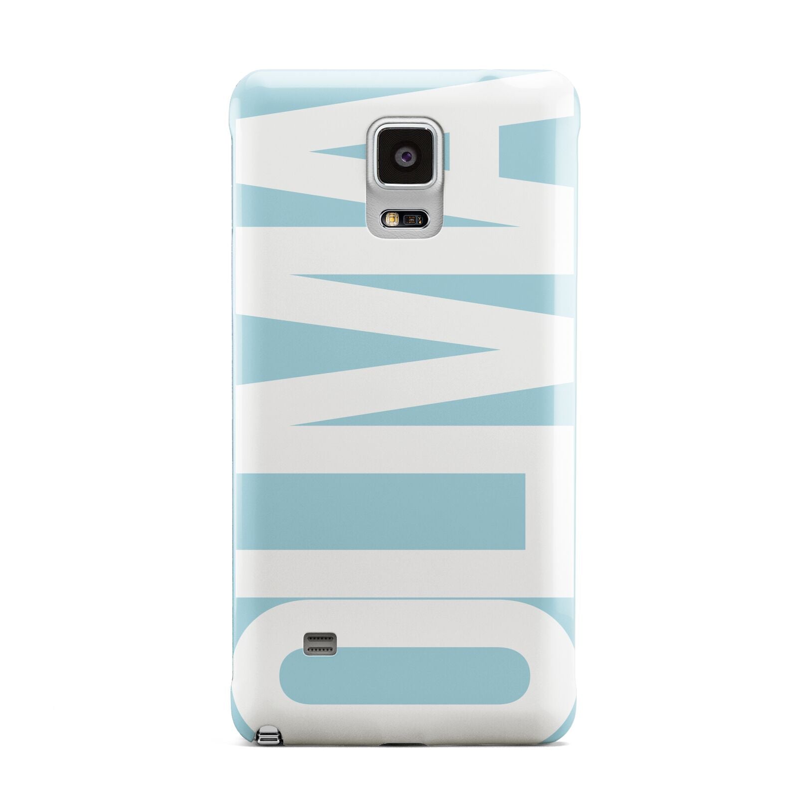 Light Blue with Bold White Name Samsung Galaxy Note 4 Case