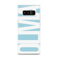 Light Blue with Bold White Name Samsung Galaxy Note 8 Case