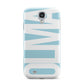Light Blue with Bold White Name Samsung Galaxy S4 Case