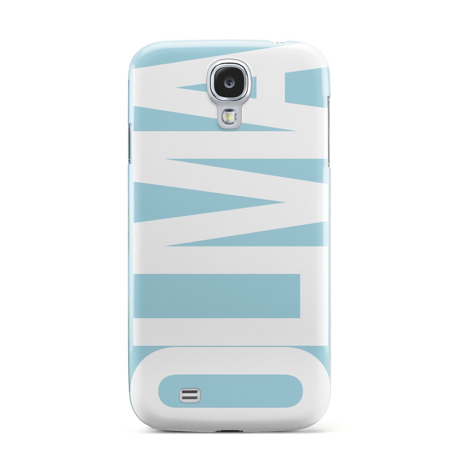 Light Blue with Bold White Name Samsung Galaxy S4 Case