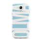 Light Blue with Bold White Name Samsung Galaxy S4 Mini Case