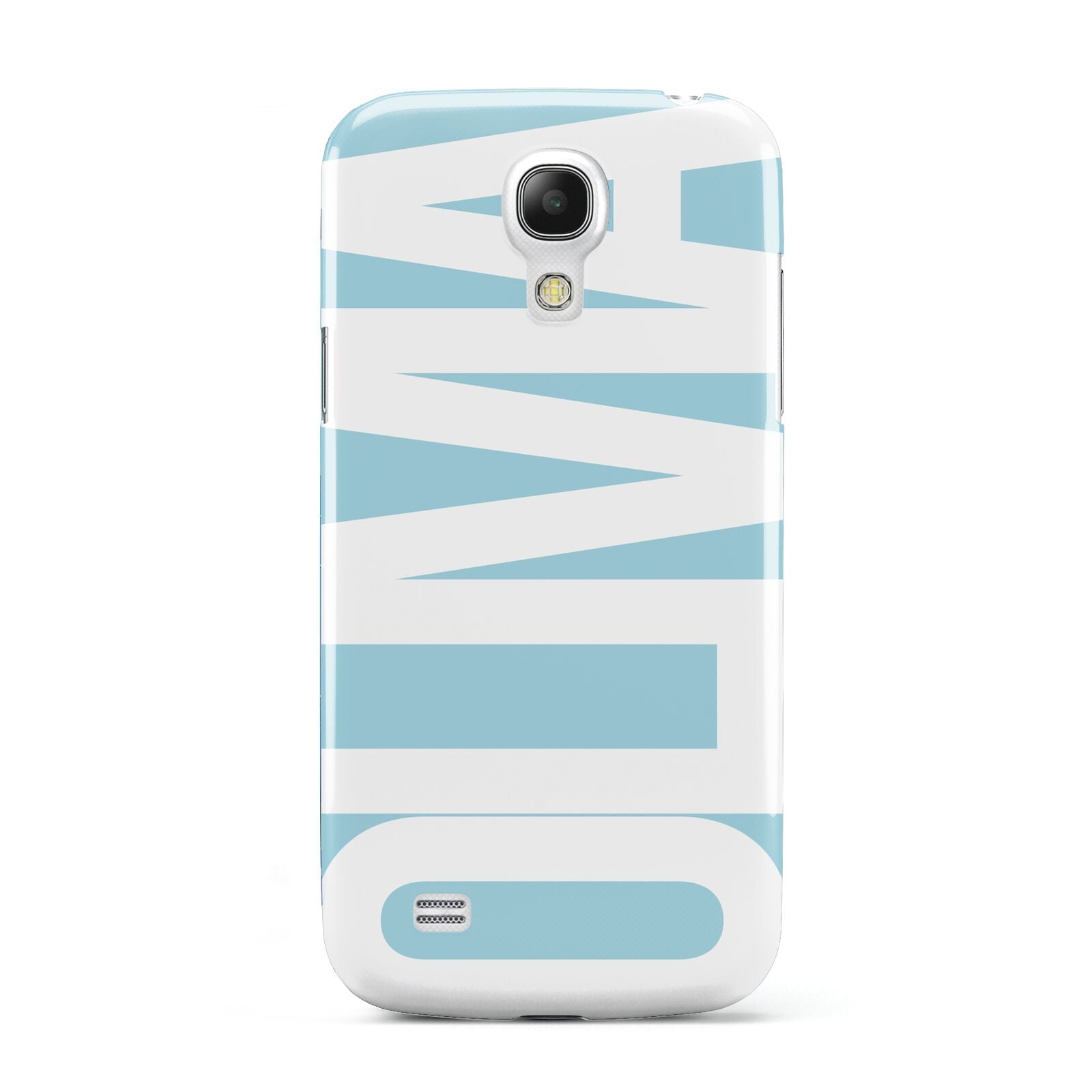 Light Blue with Bold White Name Samsung Galaxy S4 Mini Case