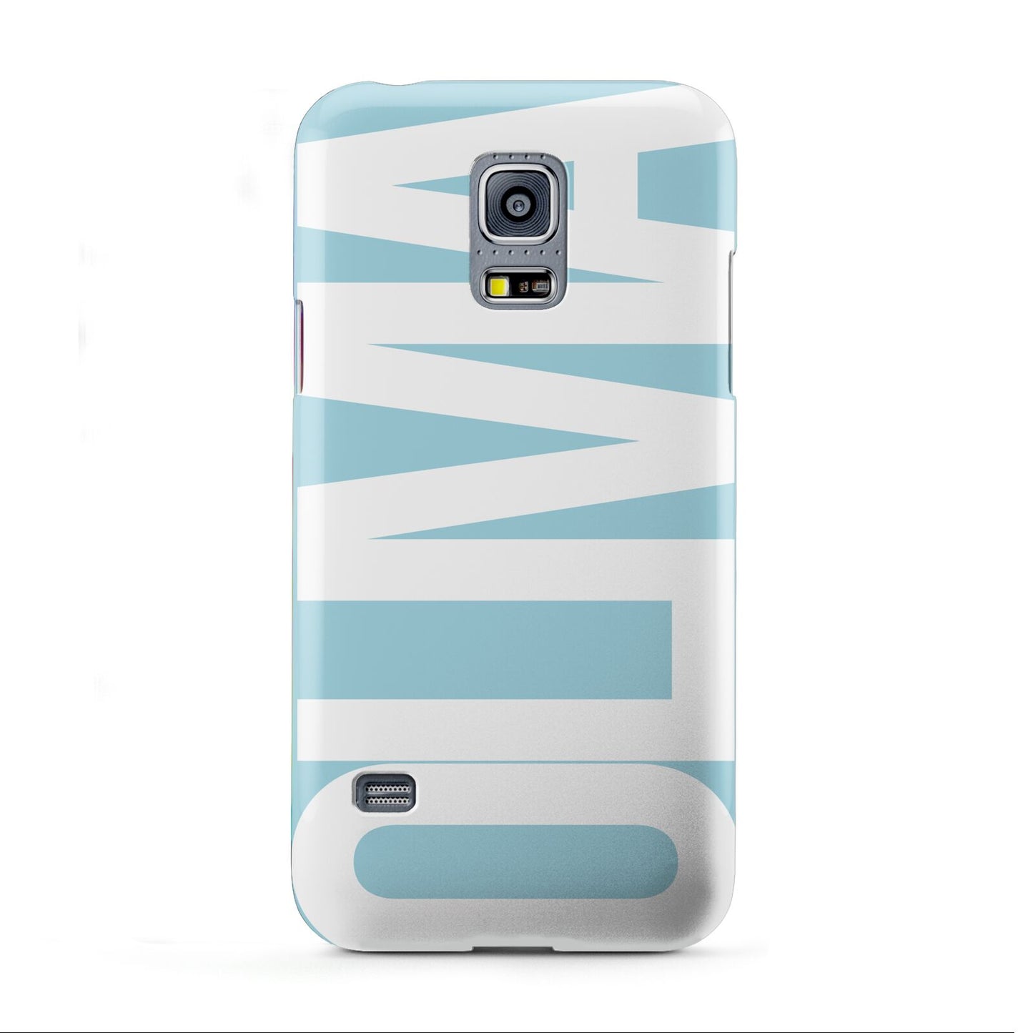 Light Blue with Bold White Name Samsung Galaxy S5 Mini Case