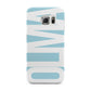 Light Blue with Bold White Name Samsung Galaxy S6 Edge Case