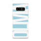 Light Blue with Bold White Name Samsung Galaxy S8 Case