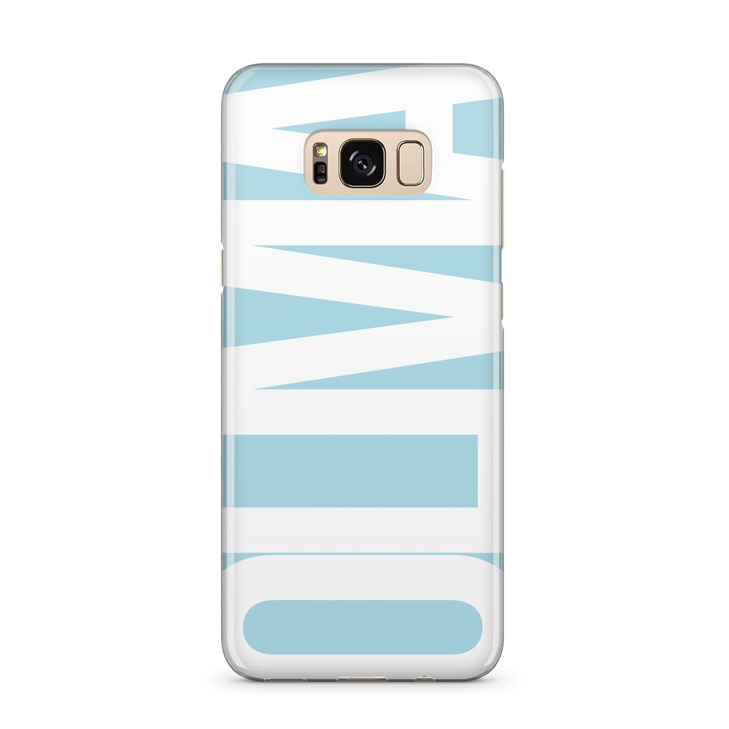 Light Blue with Bold White Name Samsung Galaxy S8 Plus Case
