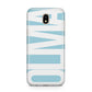 Light Blue with Bold White Name Samsung J5 2017 Case