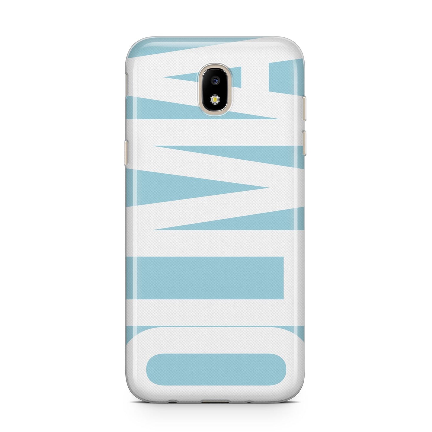 Light Blue with Bold White Name Samsung J5 2017 Case