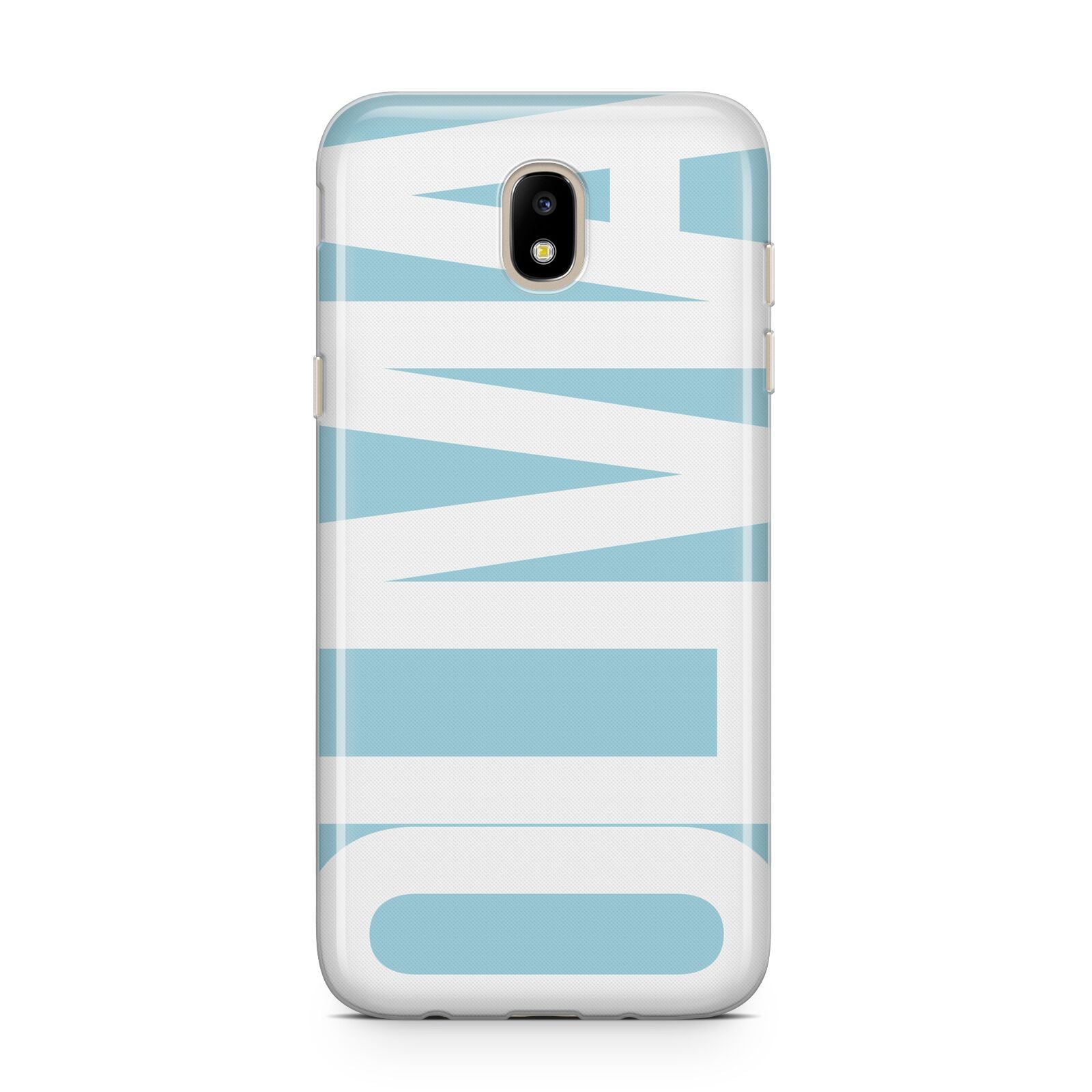 Light Blue with Bold White Name Samsung J5 2017 Case
