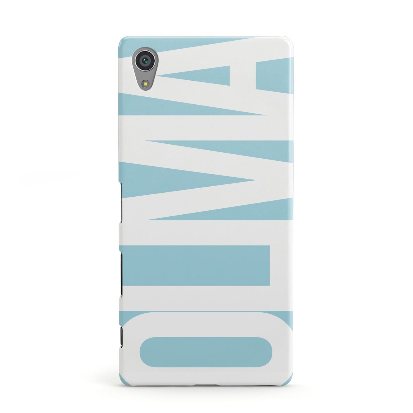 Light Blue with Bold White Name Sony Xperia Case
