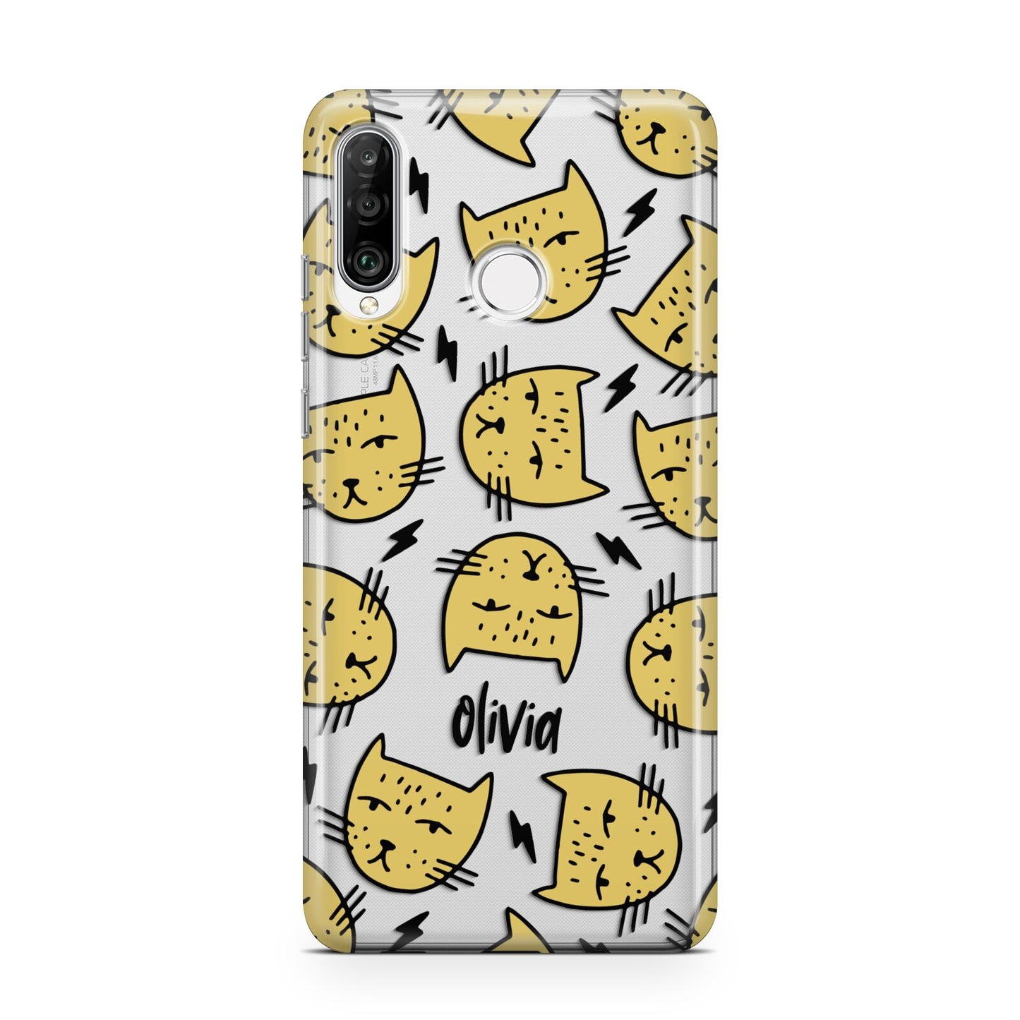 Lightning Cat Face Custom Huawei P30 Lite Phone Case