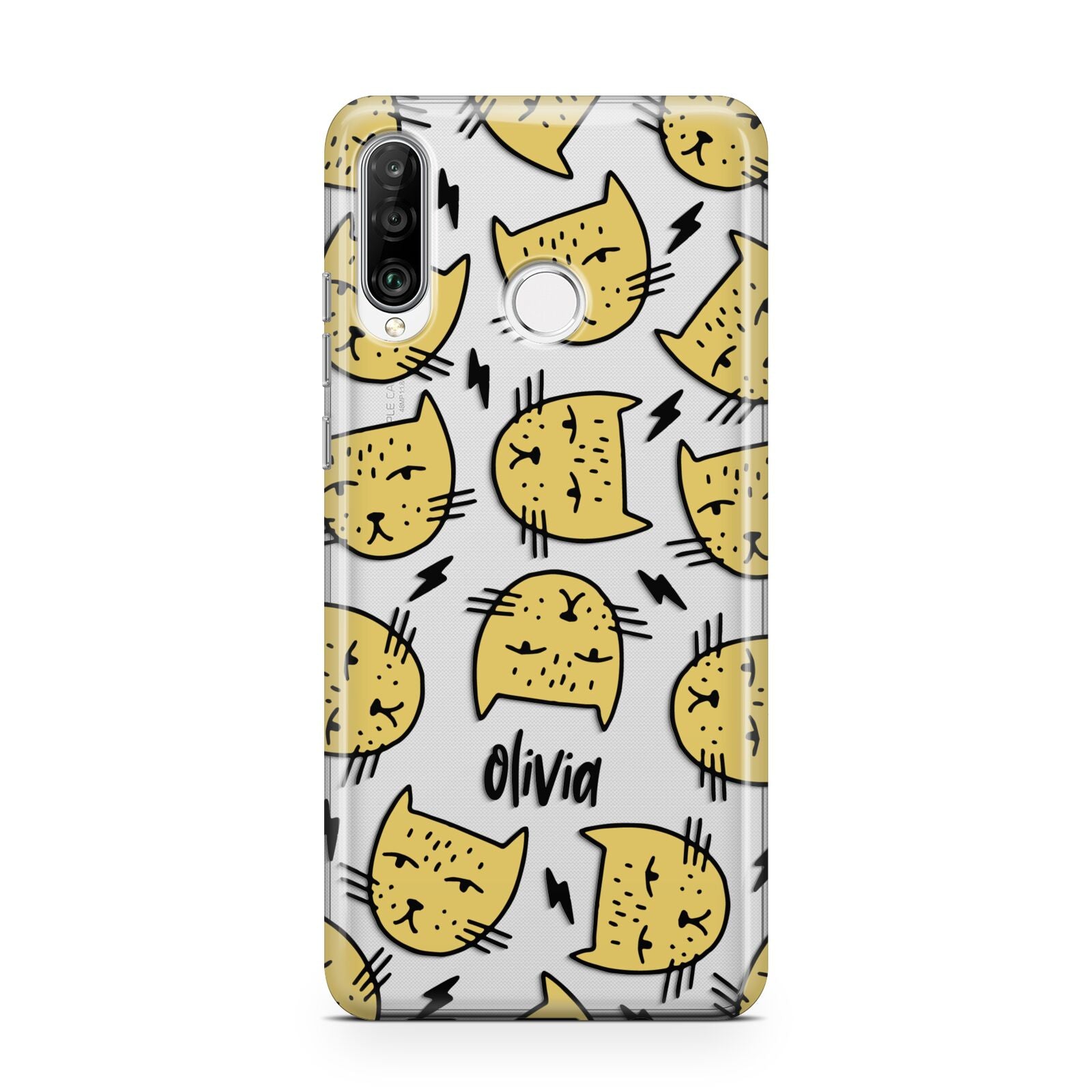 Lightning Cat Face Custom Huawei P30 Lite Phone Case