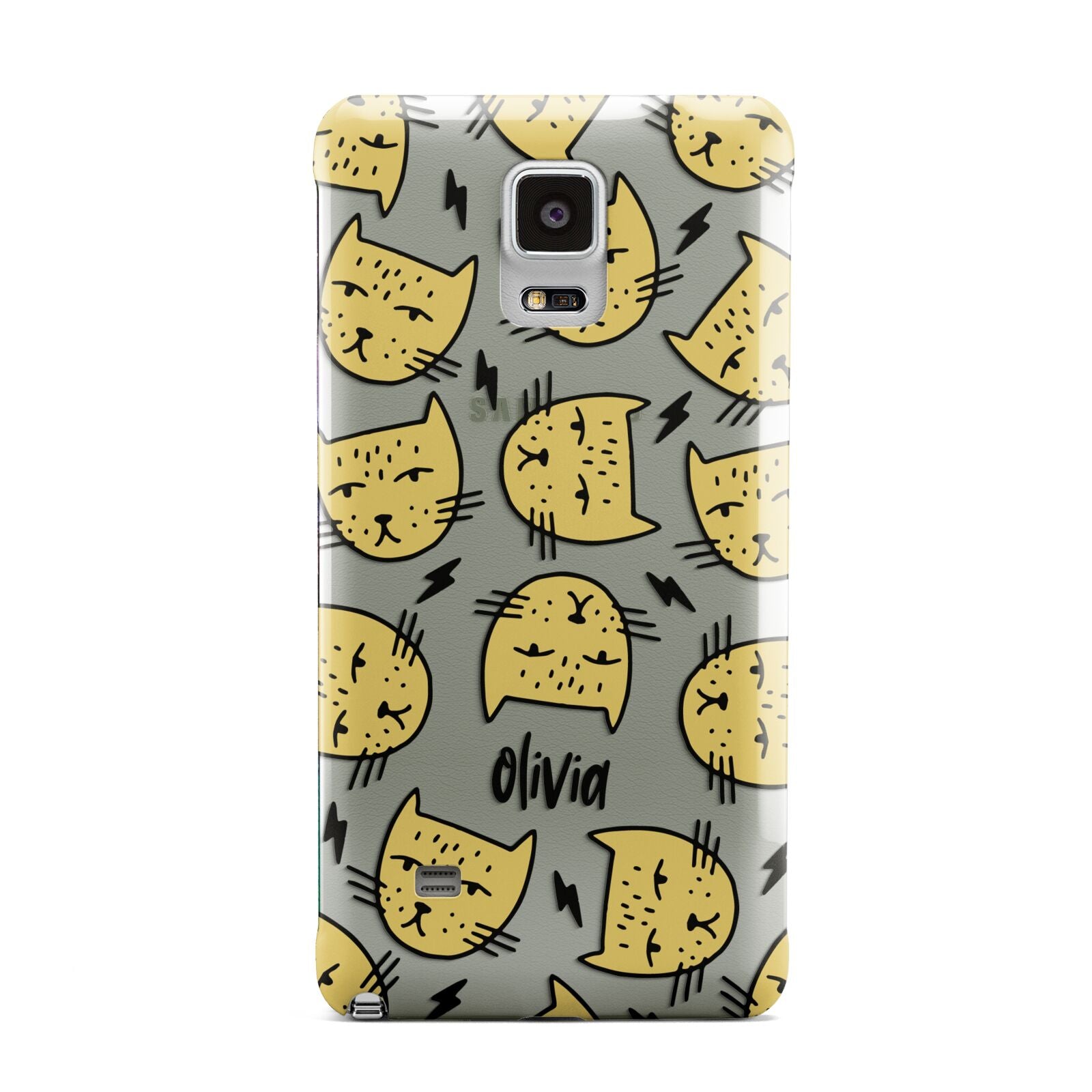 Lightning Cat Face Custom Samsung Galaxy Note 4 Case