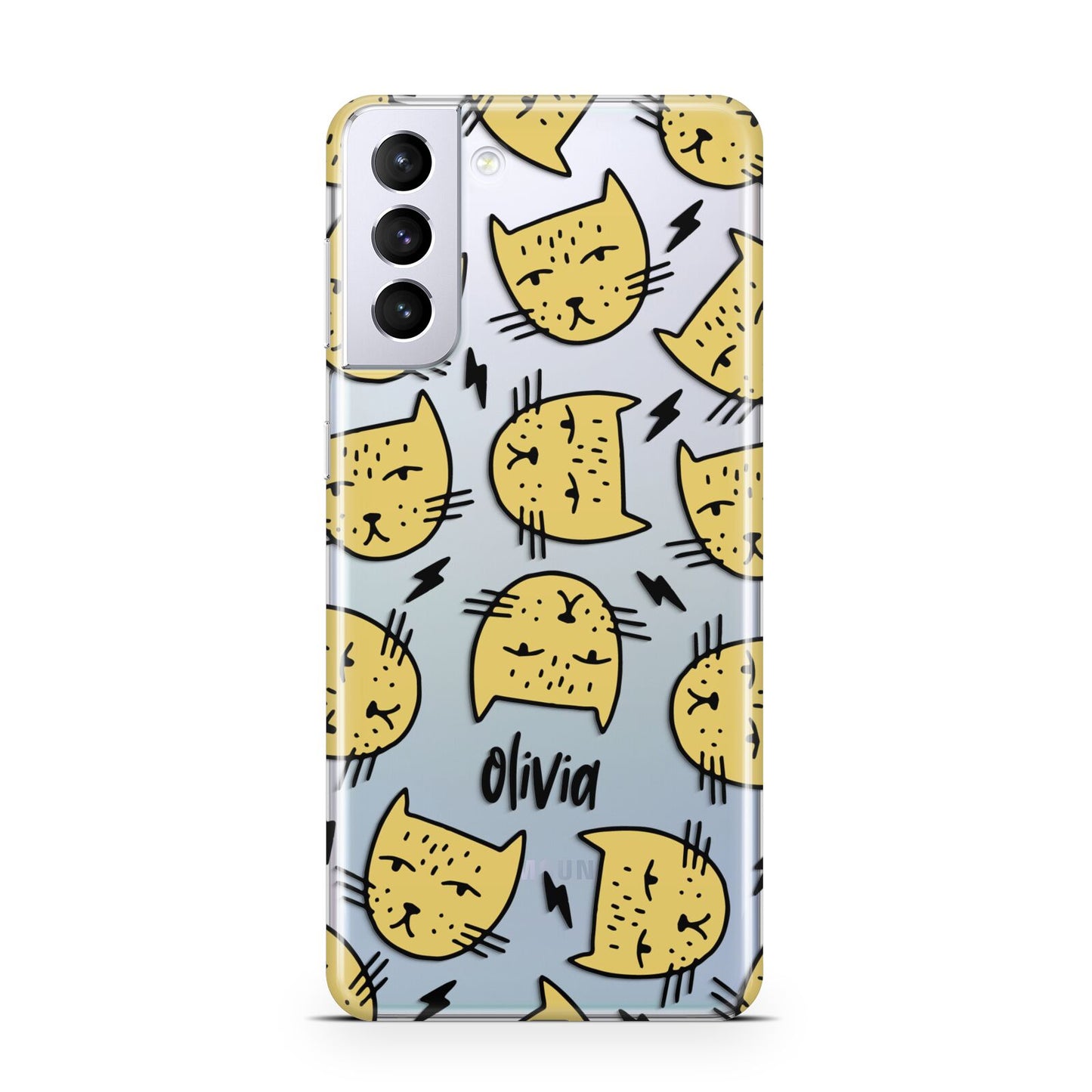 Lightning Cat Face Custom Samsung S21 Plus Case