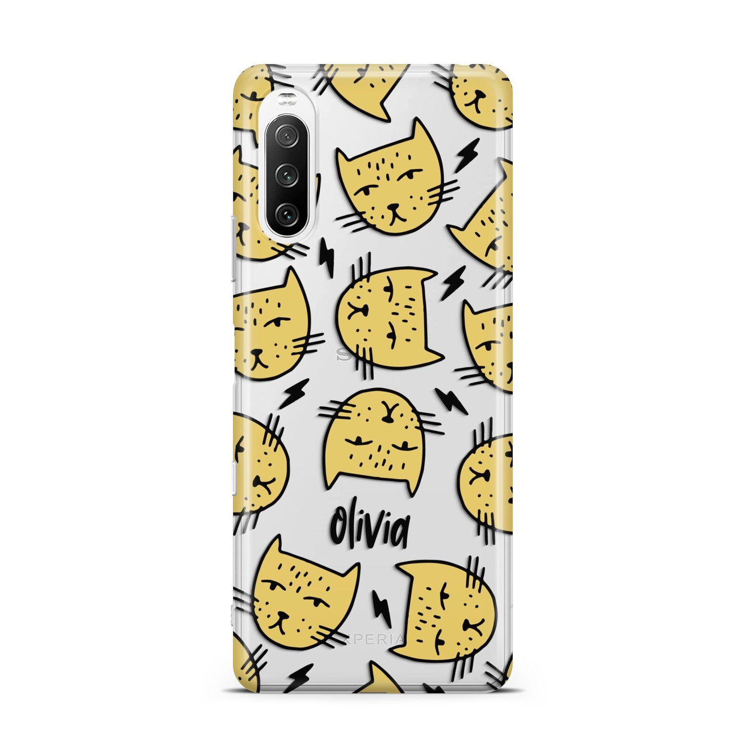 Lightning Cat Face Custom Sony Xperia 10 III Case