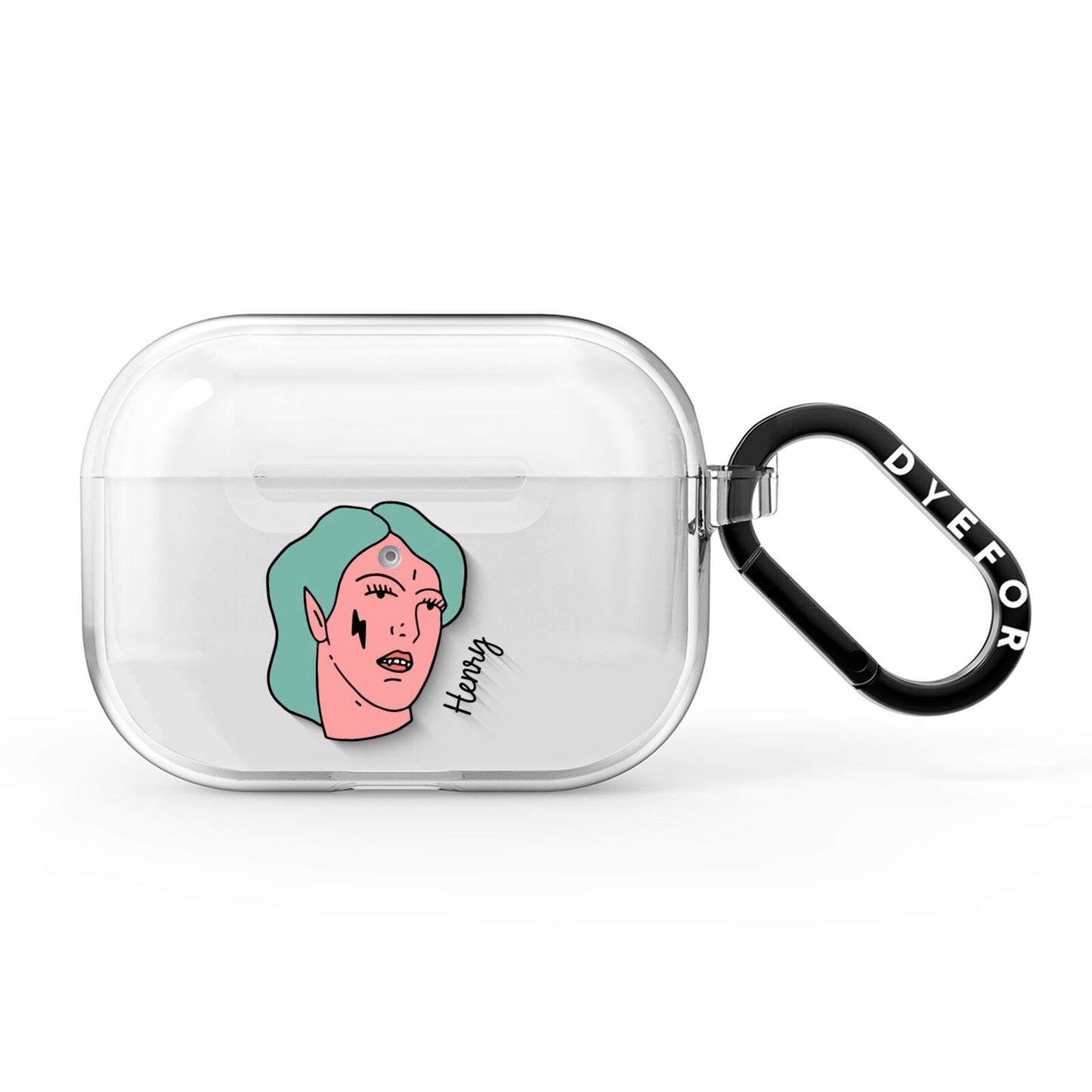 Lightning Fang Face Custom AirPods Pro Clear Case