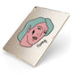 Lightning Fang Face Custom Apple iPad Case on Gold iPad Side View