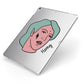 Lightning Fang Face Custom Apple iPad Case on Silver iPad Side View