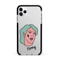 Lightning Fang Face Custom Apple iPhone 11 Pro Max in Silver with Black Impact Case