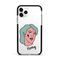 Lightning Fang Face Custom Apple iPhone 11 Pro in Silver with Black Impact Case