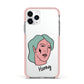 Lightning Fang Face Custom Apple iPhone 11 Pro in Silver with Pink Impact Case