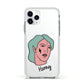 Lightning Fang Face Custom Apple iPhone 11 Pro in Silver with White Impact Case
