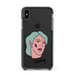 Lightning Fang Face Custom Apple iPhone Xs Max Impact Case Black Edge on Black Phone