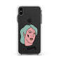 Lightning Fang Face Custom Apple iPhone Xs Max Impact Case White Edge on Black Phone