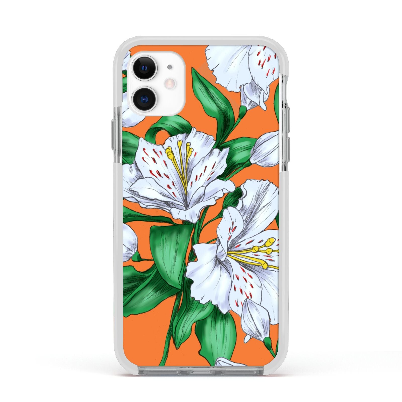Lily Apple iPhone 11 in White with White Impact Case