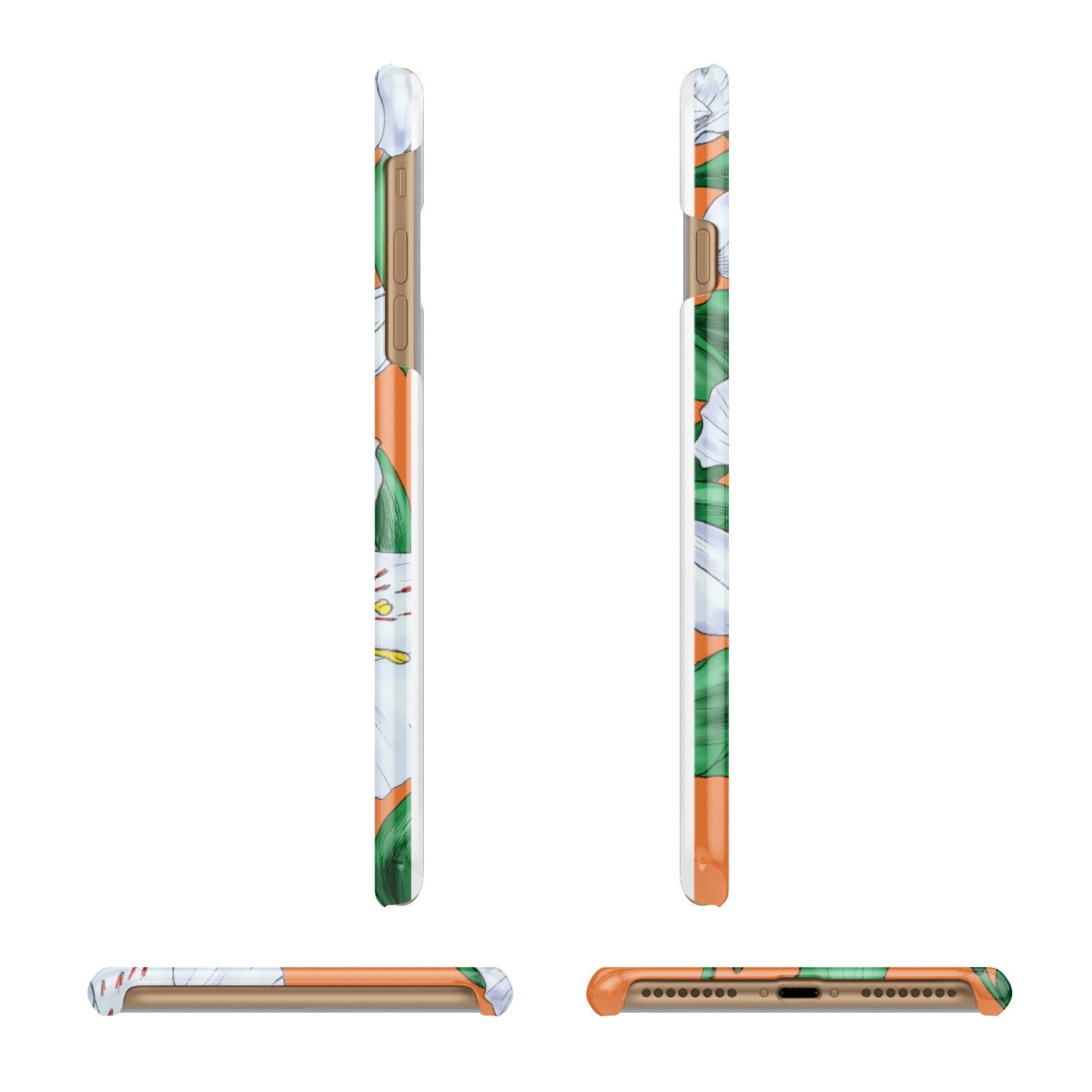 Lily Apple iPhone 7 Plus 3D Wrap Snap Case Angled Images