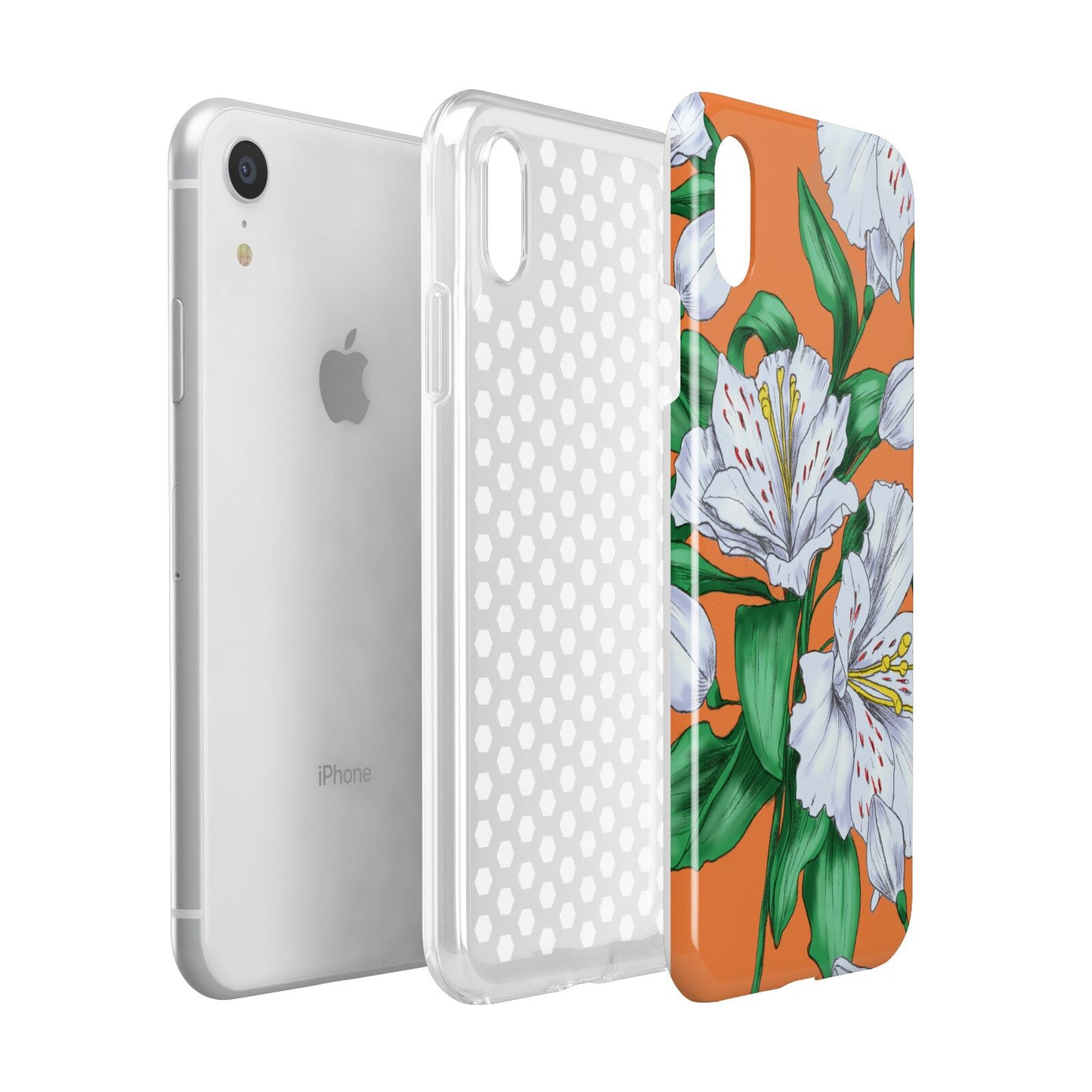 Lily Apple iPhone XR White 3D Tough Case Expanded view
