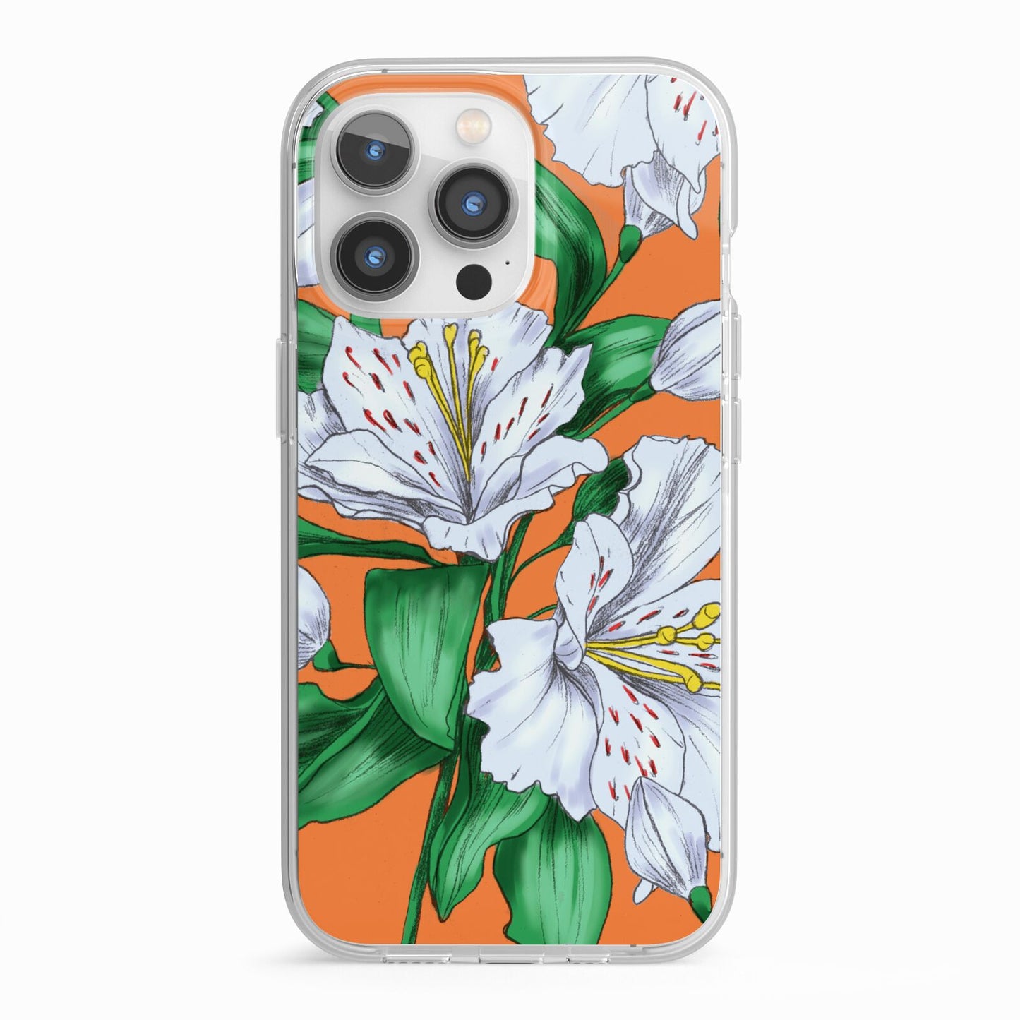 Lily iPhone 13 Pro TPU Impact Case with White Edges