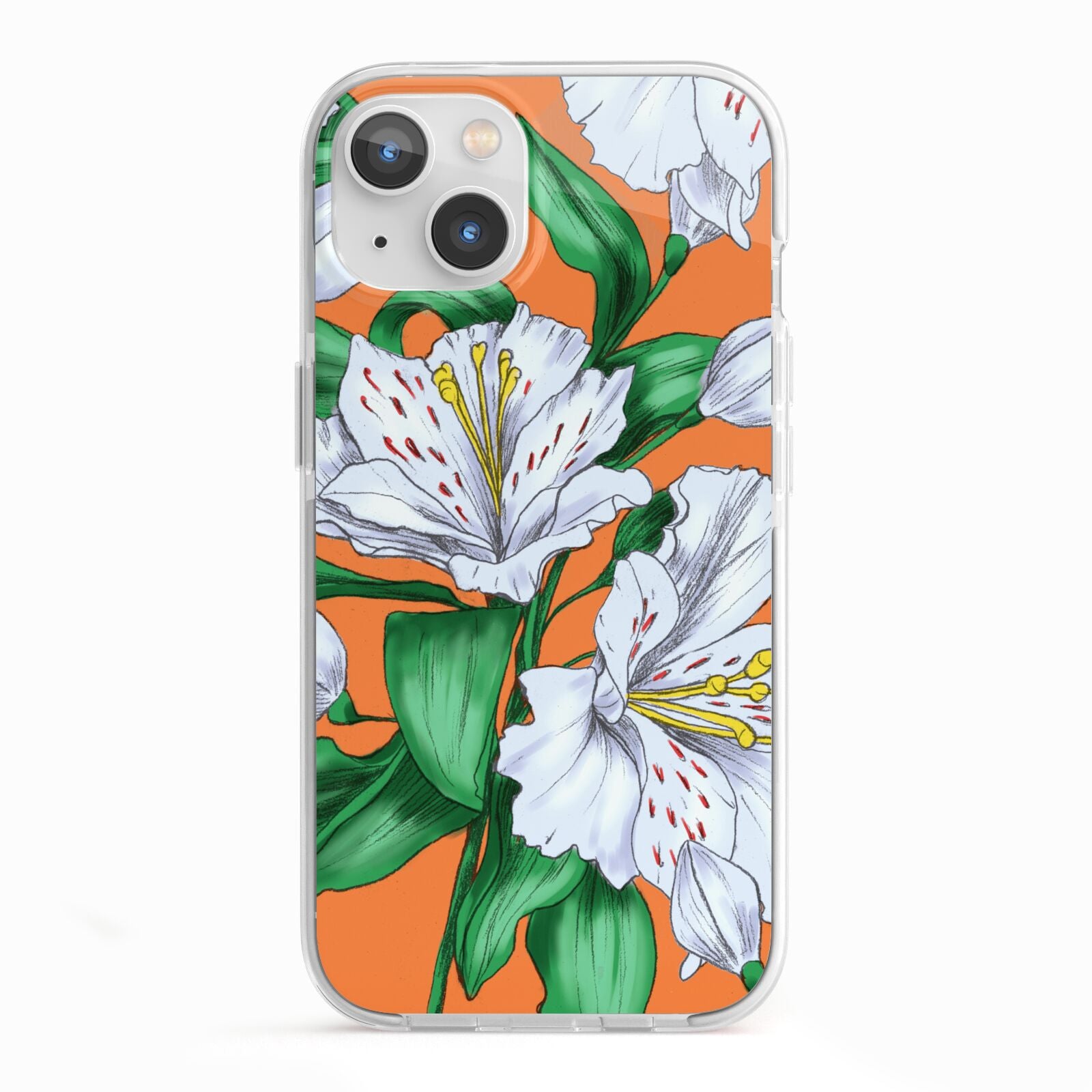 Lily iPhone 13 TPU Impact Case with White Edges