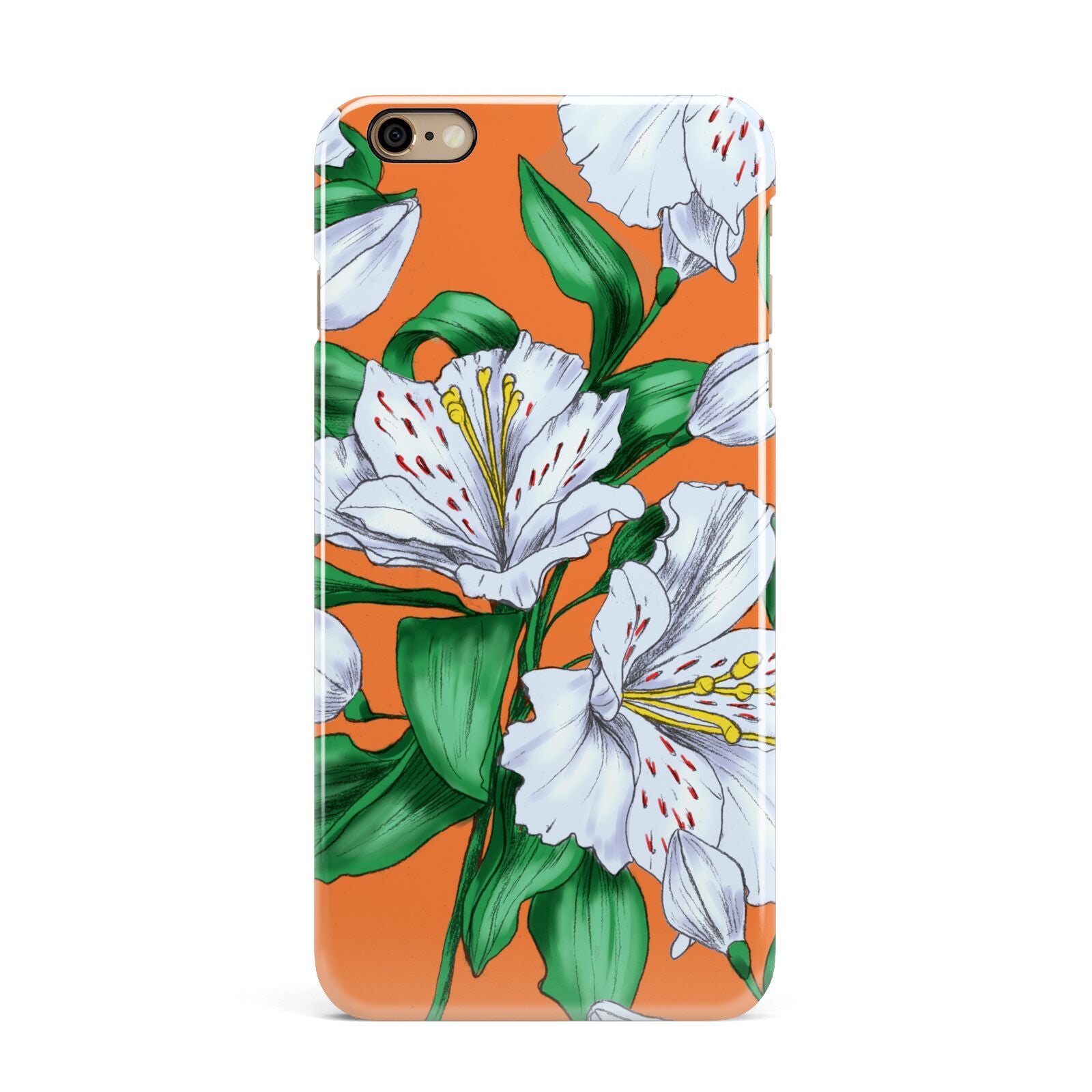Lily iPhone 6 Plus 3D Snap Case on Gold Phone