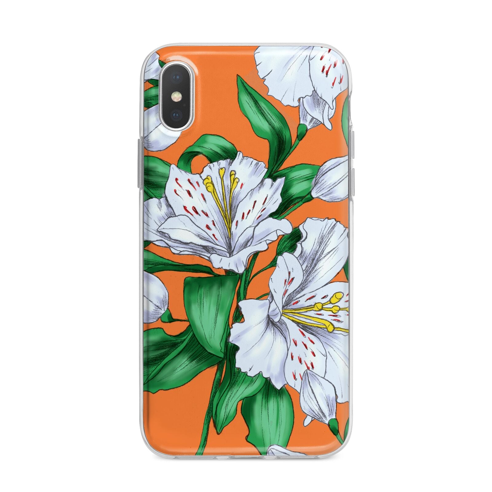 Lily iPhone X Bumper Case on Silver iPhone Alternative Image 1
