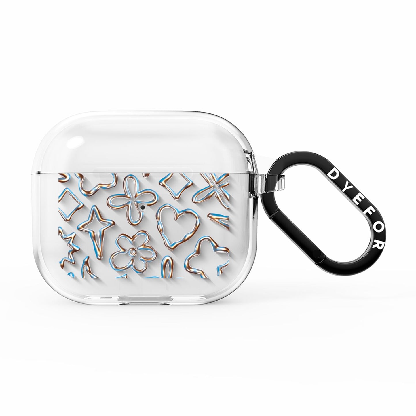 Liquid Chrome Doodles AirPods Clear Case 3rd Gen