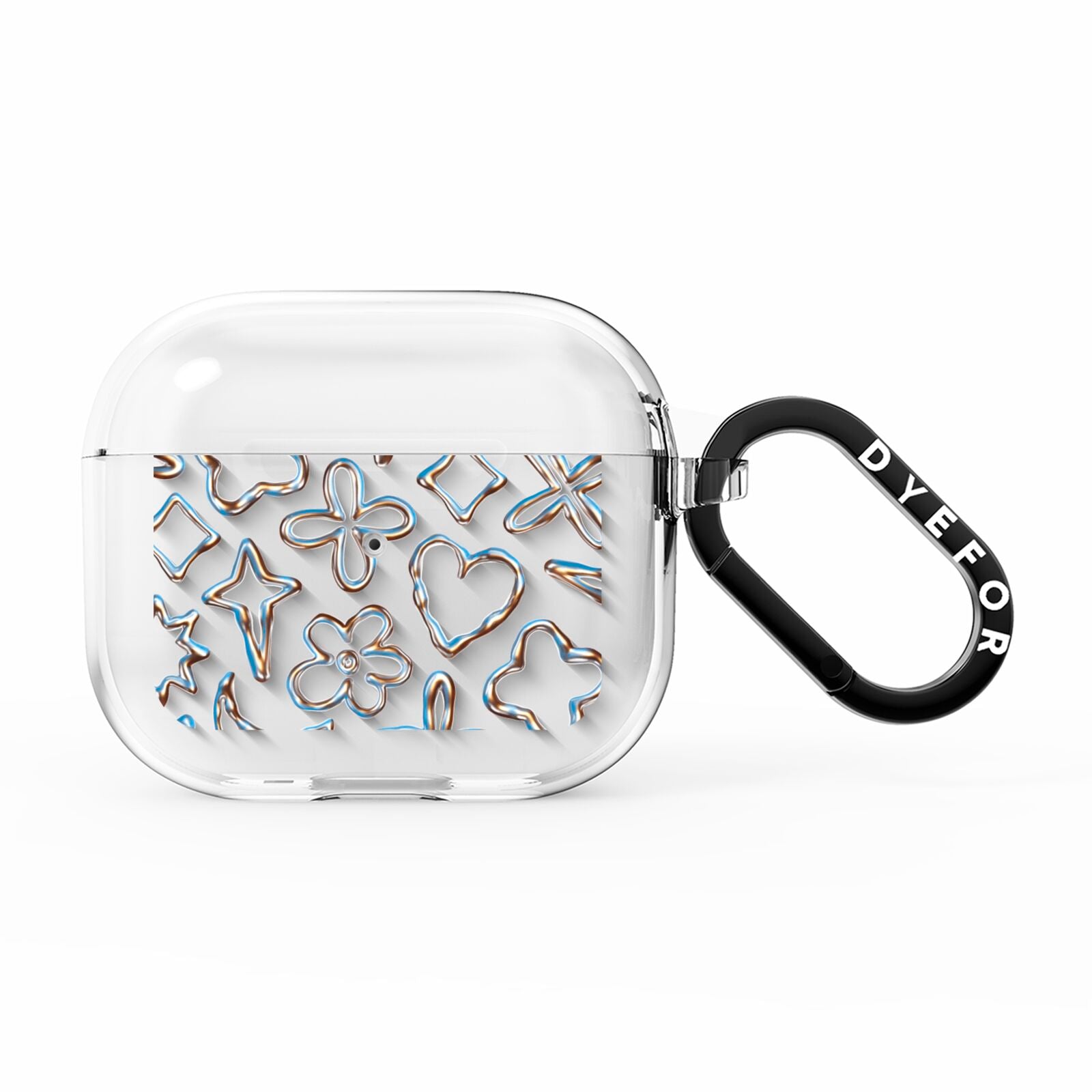 Liquid Chrome Doodles AirPods Clear Case 3rd Gen