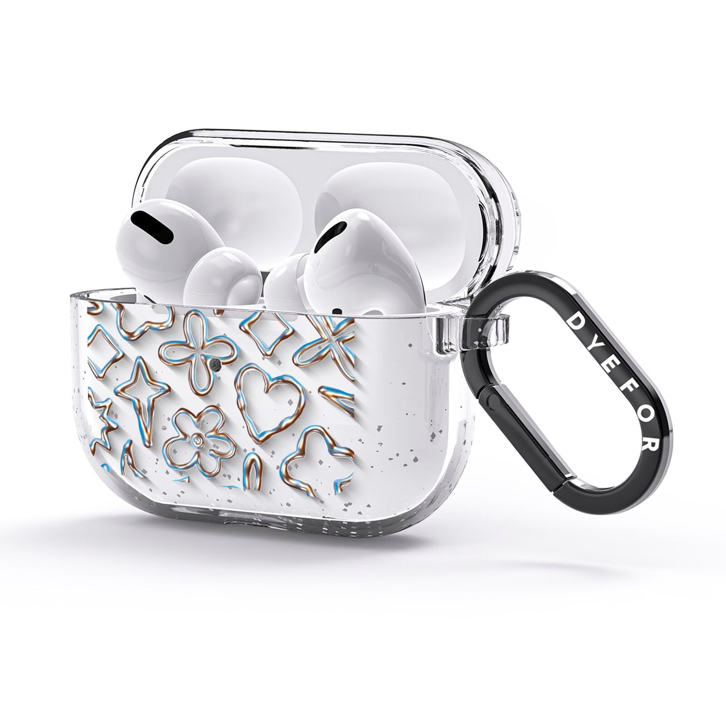 Liquid Chrome Doodles AirPods Glitter Case 3rd Gen Side Image